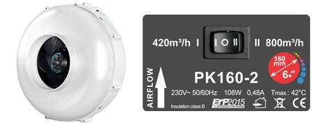 Prima Klima PK160 MES Two Speed 800m³/h