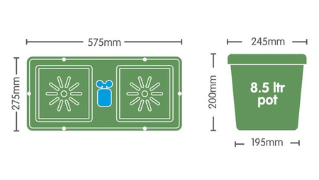 AutoPot Easy2Grow - 4 donice 4x8,5L + 47L zbiornik