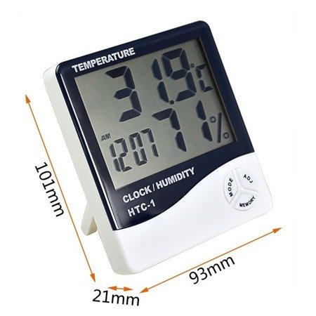 Cyfrowy Hygrometer / Termometer z czujnikiem temperatury HTC2